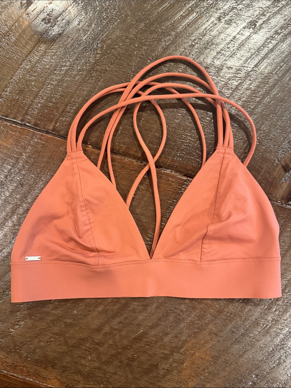 PINK Victoria's Secret Coral Strappy Sports Bralette